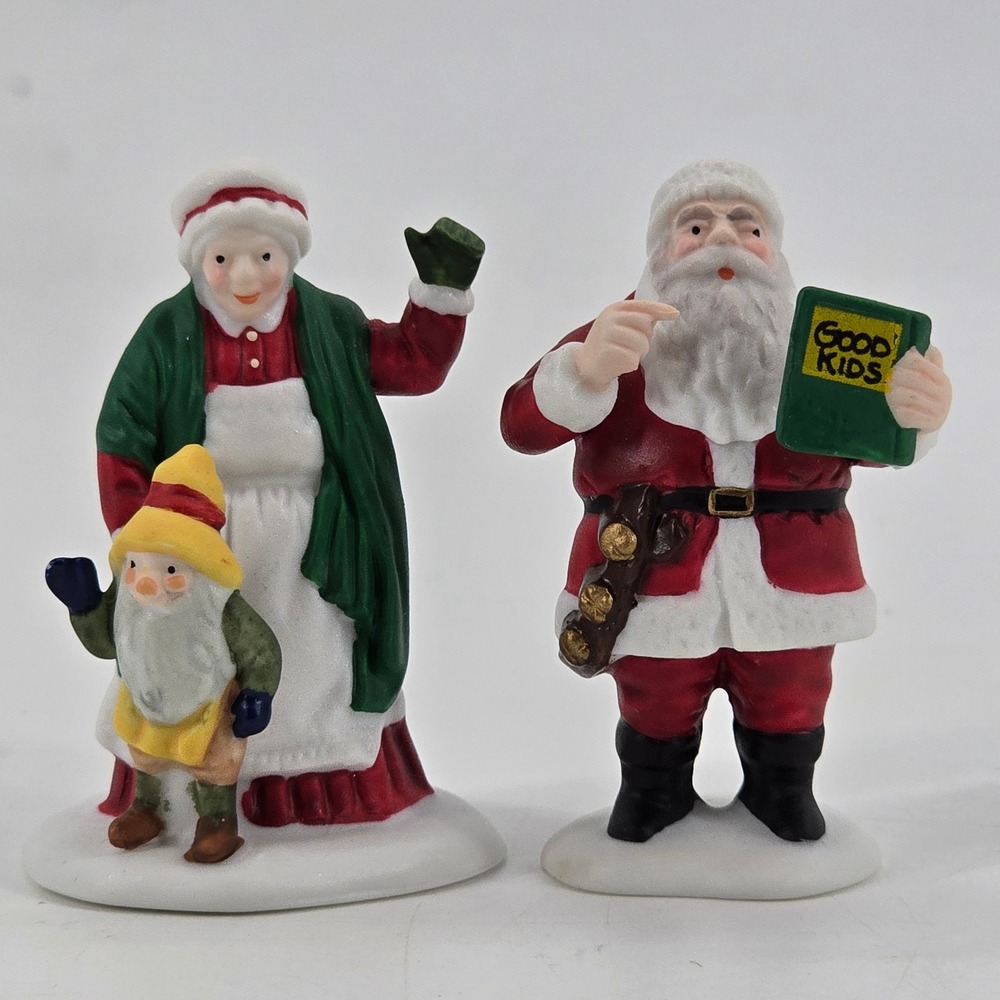 Dept 56‎ Santa & Mrs Claus Heritage Village Collection Red Porcelain *